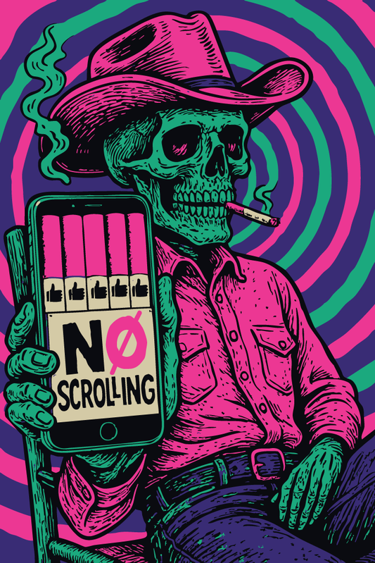 Death SCRØLL "No Scrolling" Poster (Limited)